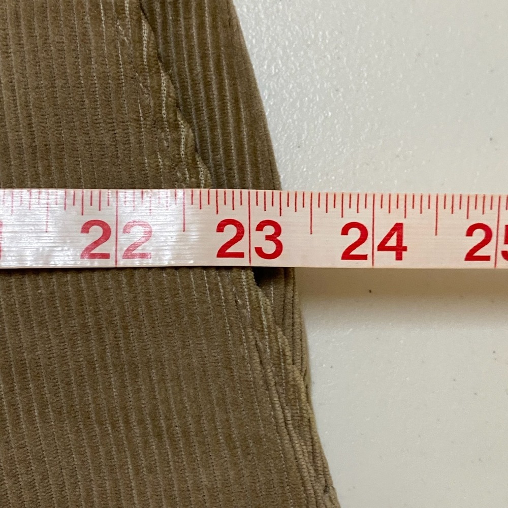 Vtg 80s Haggar Casuals Trousers Mens 40x25 Khaki Tan Wide Wale Corduroy Heritage - Picture 12 of 16
